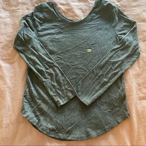 NWT LOFT Gray Scoop Neck Long Sleeve Tee